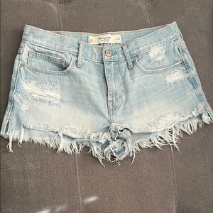 Abercrombie & Fitch Light Blue Denim Shorts used good condition